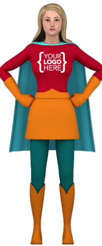 Superwoman Jill 3D Logo Avatar Page